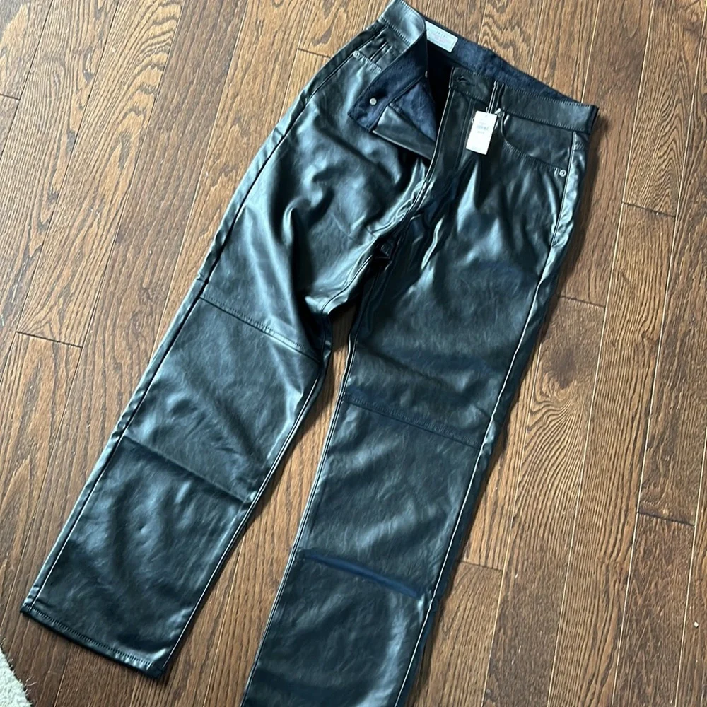 👍🩷HOST PICK🩷👍Gap Sky High Rise Cheeky Straight Vegan Leather Pants- NWT - Picture 6 of 8